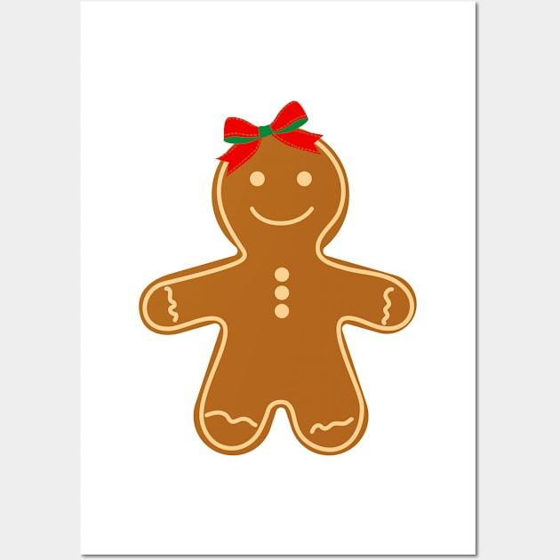 GINGERBREAD MAN Wall Art by ZhacoyDesignz